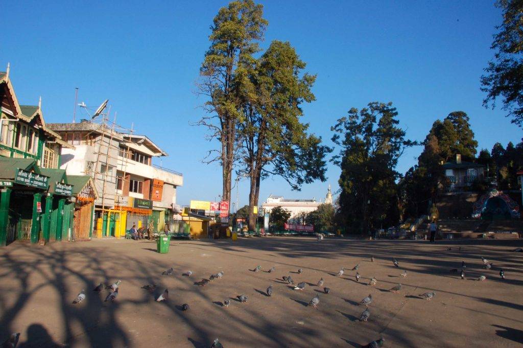 Darjeeling mall under morning sunlight