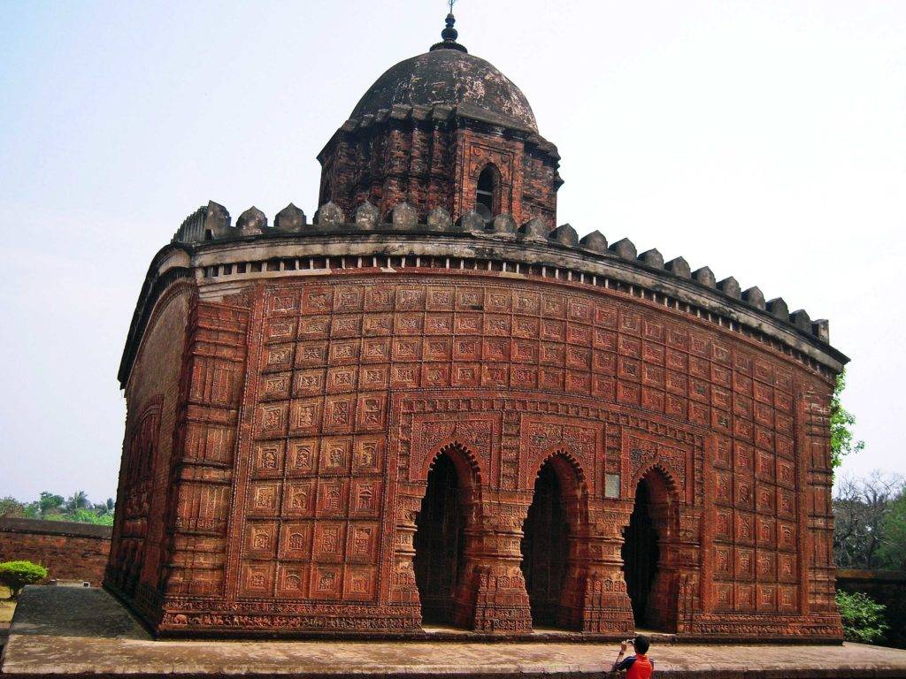 Terracotta work at Madanmohan Temple in Bishnupur