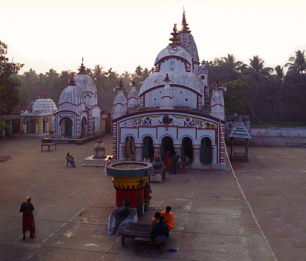 White colored Chandaneshwar Shiva Temple near Digha