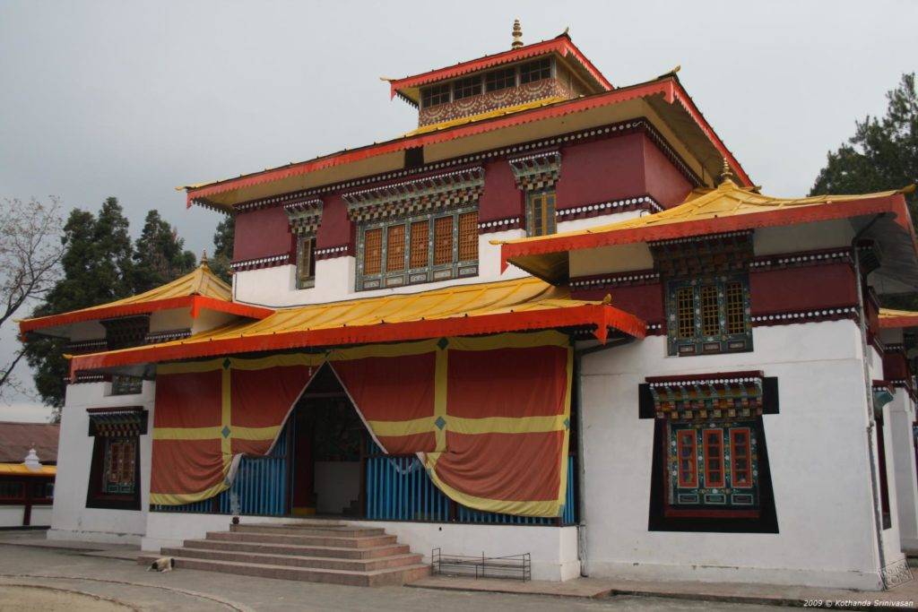 Colorful building of Enchey Monstry at Gangtok