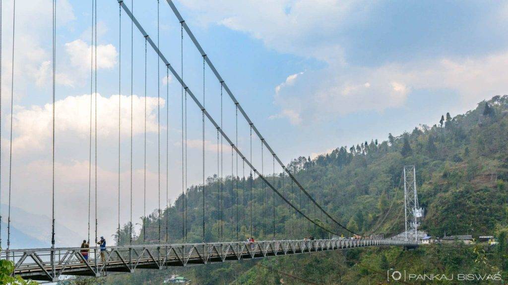 Mighty structure of Singshore Bridge near Pelling