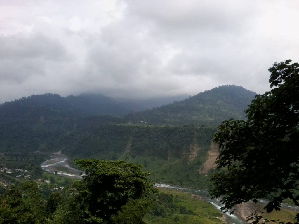 Jhalong under a cloudy sky