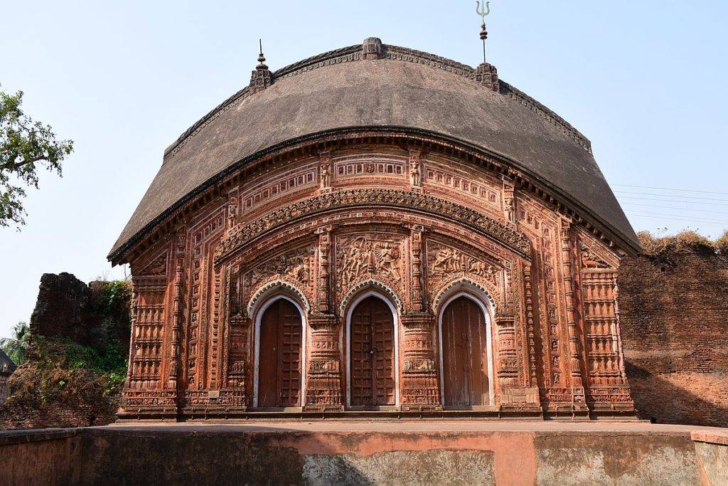 Unique single roof architecture of Char Bangla Temple at Murshidabad