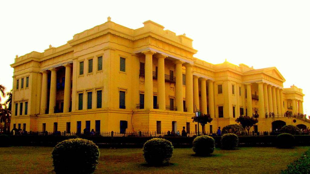 Grand Yellow colored building of Hazarduari_Palace at Murshidabad