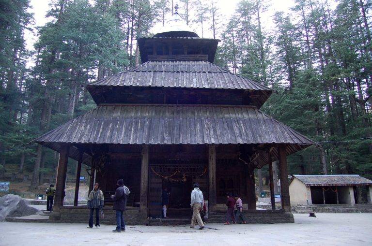 Wooden structure of Hadimba Temple at Manali