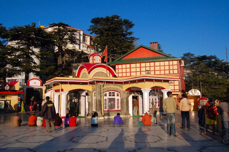 Evening sunlight on Shimla Kali Temple