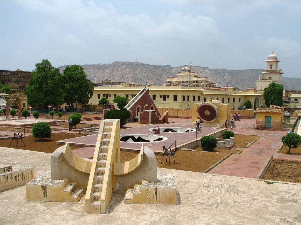 Inside the Jantar Mantar compound at Jaipur