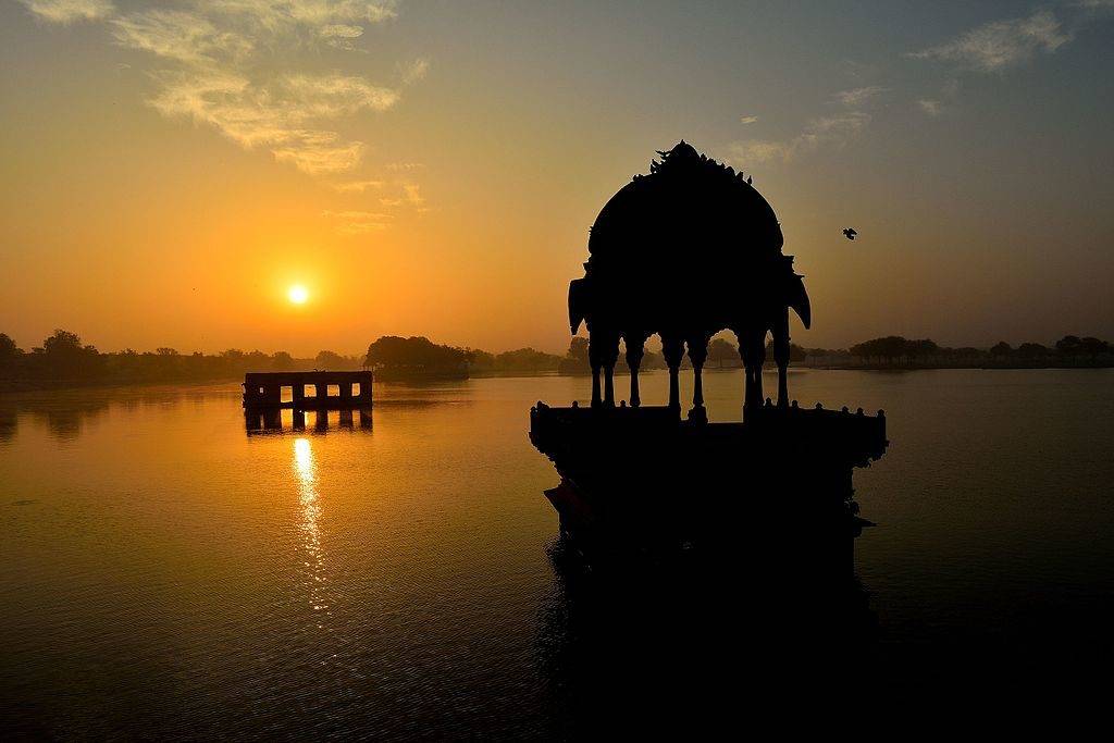 Sunset on Gadisagar Lake