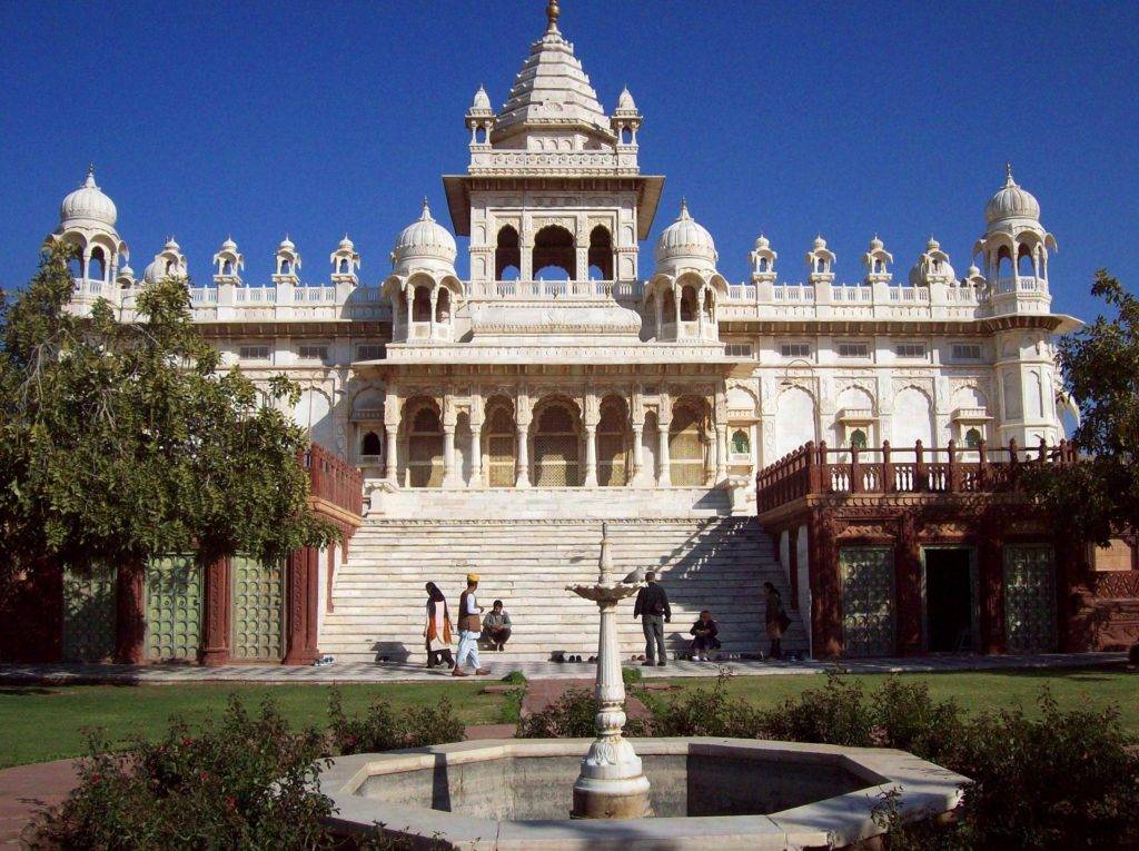 White marble structure of Jaswant Thada at Jodhpur