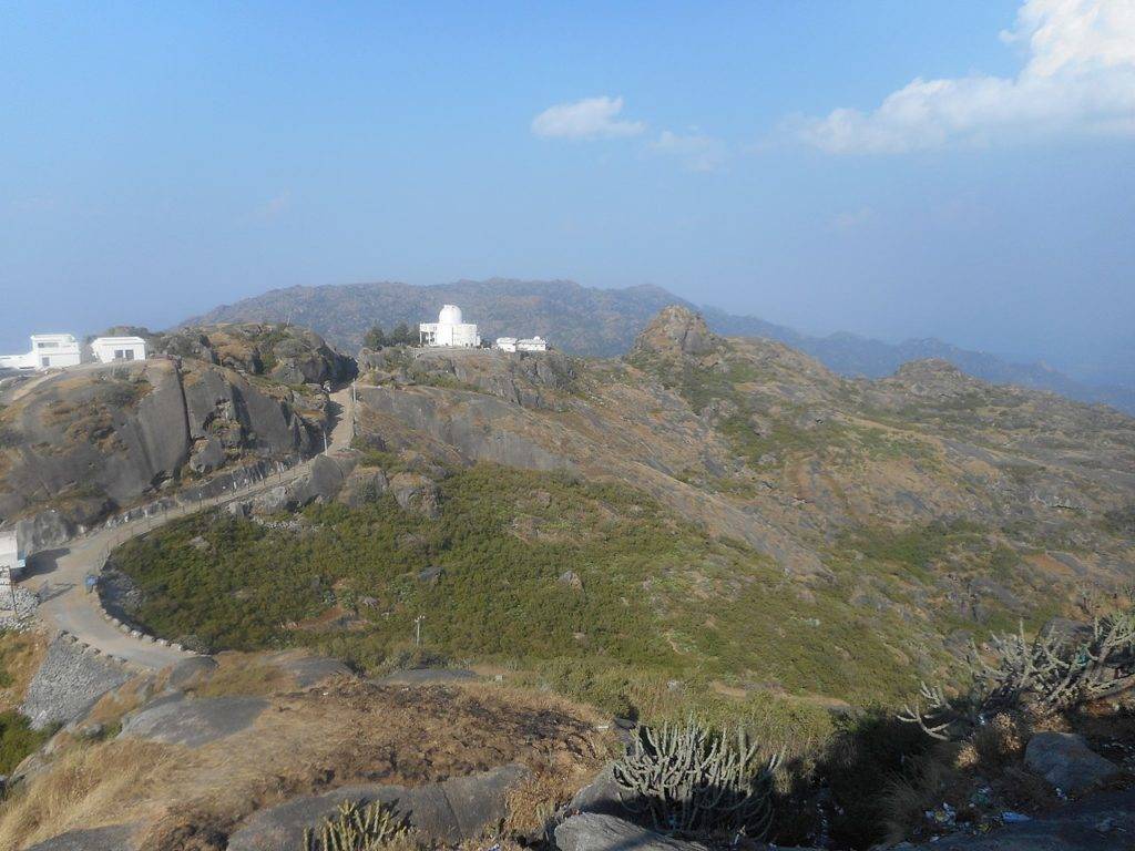 The road towards Mount Abu Guru Shikhar located at the top of a hill