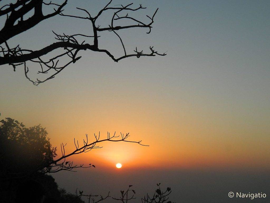 View of sunset from Mount Abu sunset point