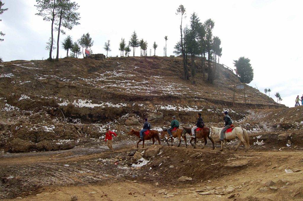 Horse riding through the 1st Winter Snow at Kufri