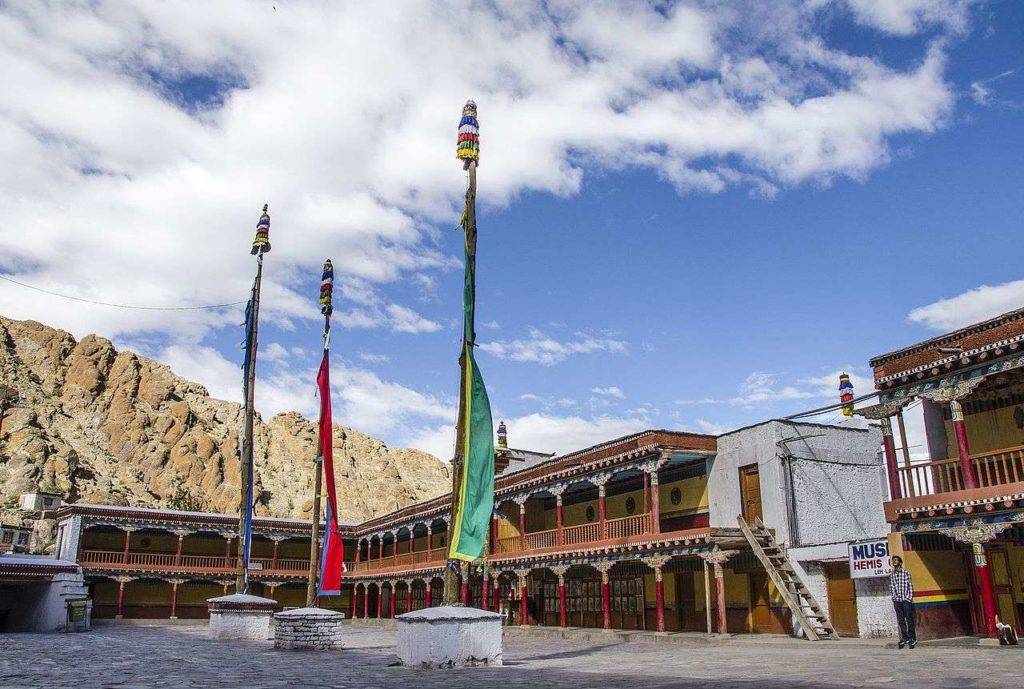 Hemis Monastery at Leh under a clear blue sky