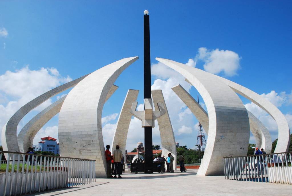 View of MGR Film City under a blue sky