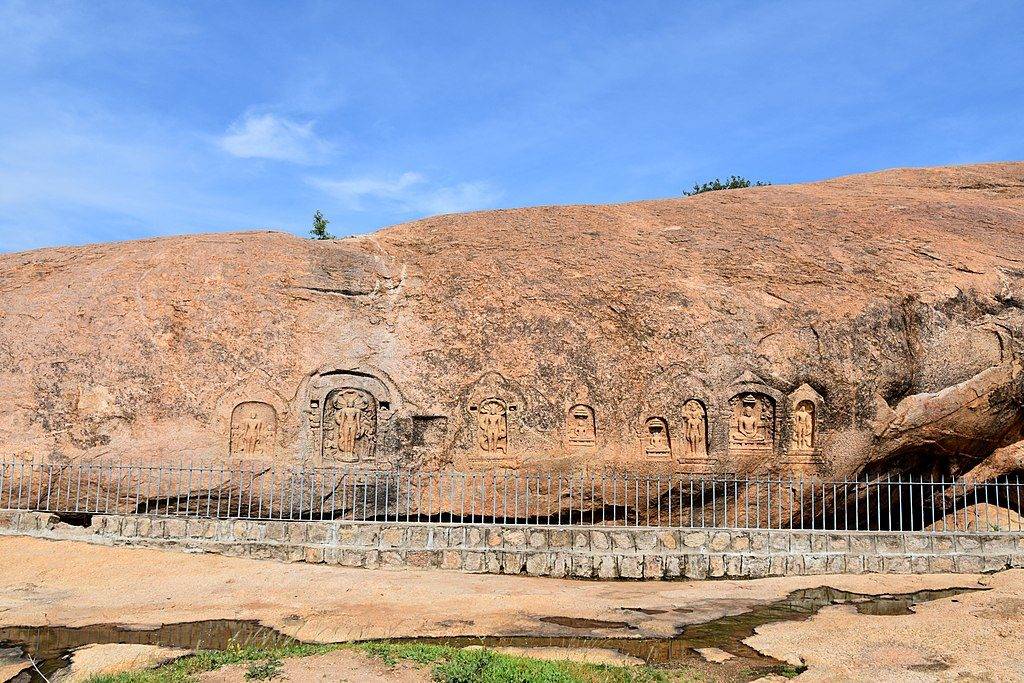 Ancient Sculptures at Samanar Hills in Madurai