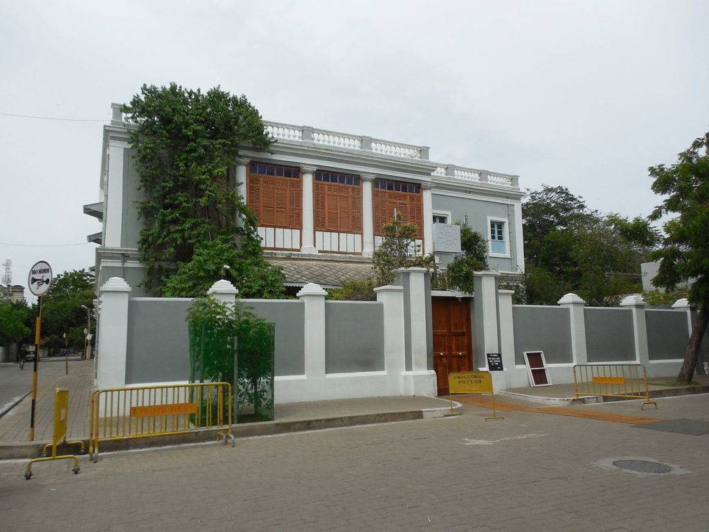 historical building of Aurobindo Ashram at Pondicherry