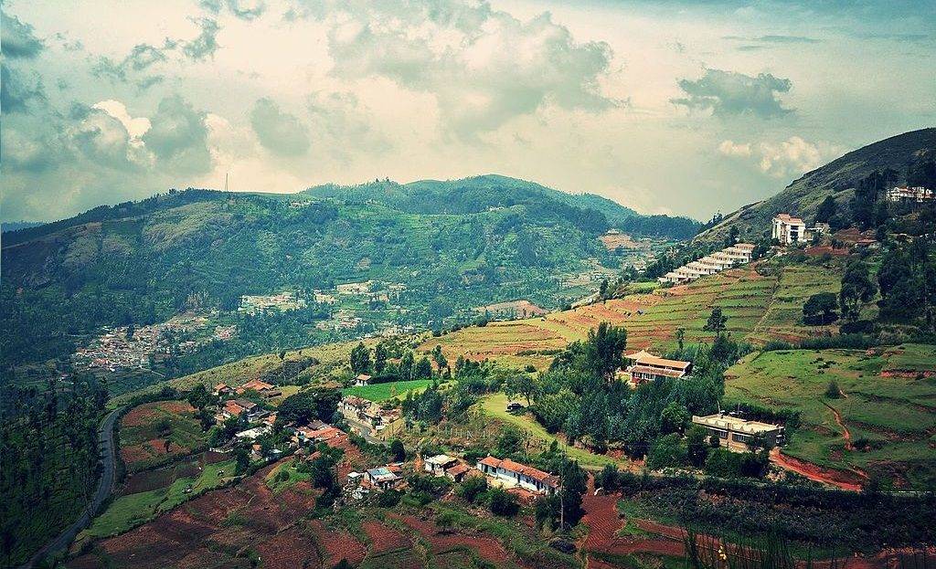 view of green Tiger Hill near Ooty