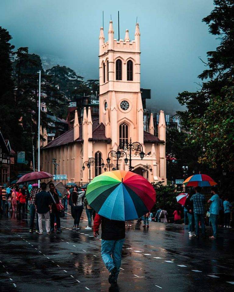 Shimla Mall During Monsoon