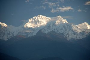 Sunlight on the Kanchenjunga Range of mountains