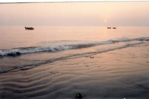 Fishing boats at Bakkhali sea beach