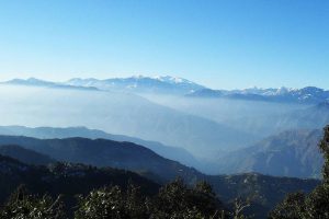 Snow capped mountains of Pirpanjal range seen from Dalhousie
