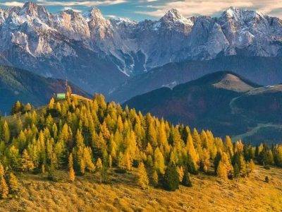 Snow peaks at a hill station