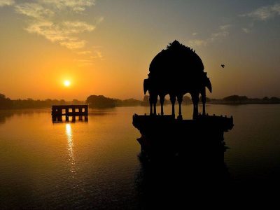 Gadisagar Lake Sunset on Gadisagar Lake