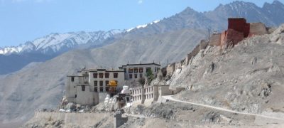 Spituk Gumpha at Leh situated on the barren mountain